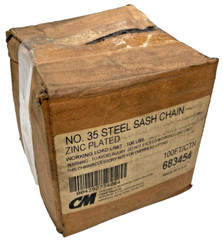 Columbus McKinnon Corp. #35 NO. 35 Steel Sash Chain Zinc Plated 100′ Ft 683454
