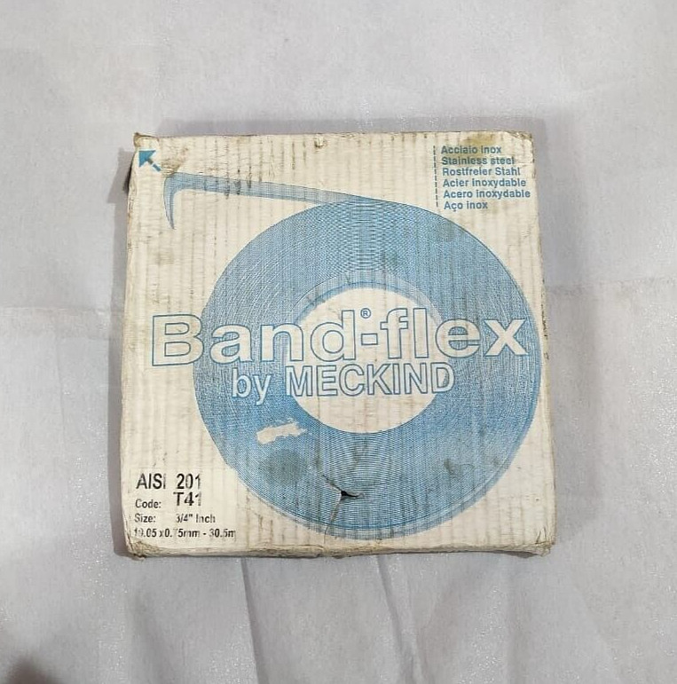 Band-Flex Band T41 3/4 Inch 19.05 mm Stainless Steel Band AISI 201 100 Feet