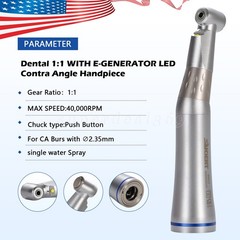 SANDENT Dental LED E-generator Internal Spray Contra Angle Slow Speed Handpiece