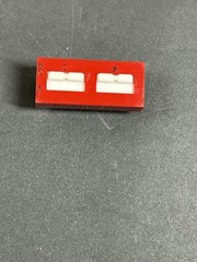 7x 2-Position DIP Switch PCB Through Hole Red
