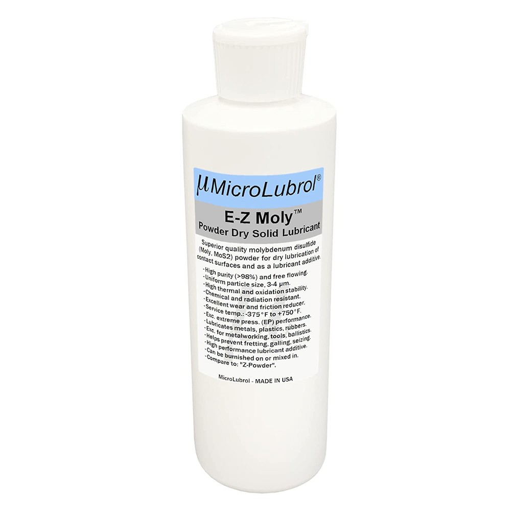 MicroLubrol E-Z Moly Powder Dry Lubricant, 100% Molybdenum Disulfide, MIL-M-7866