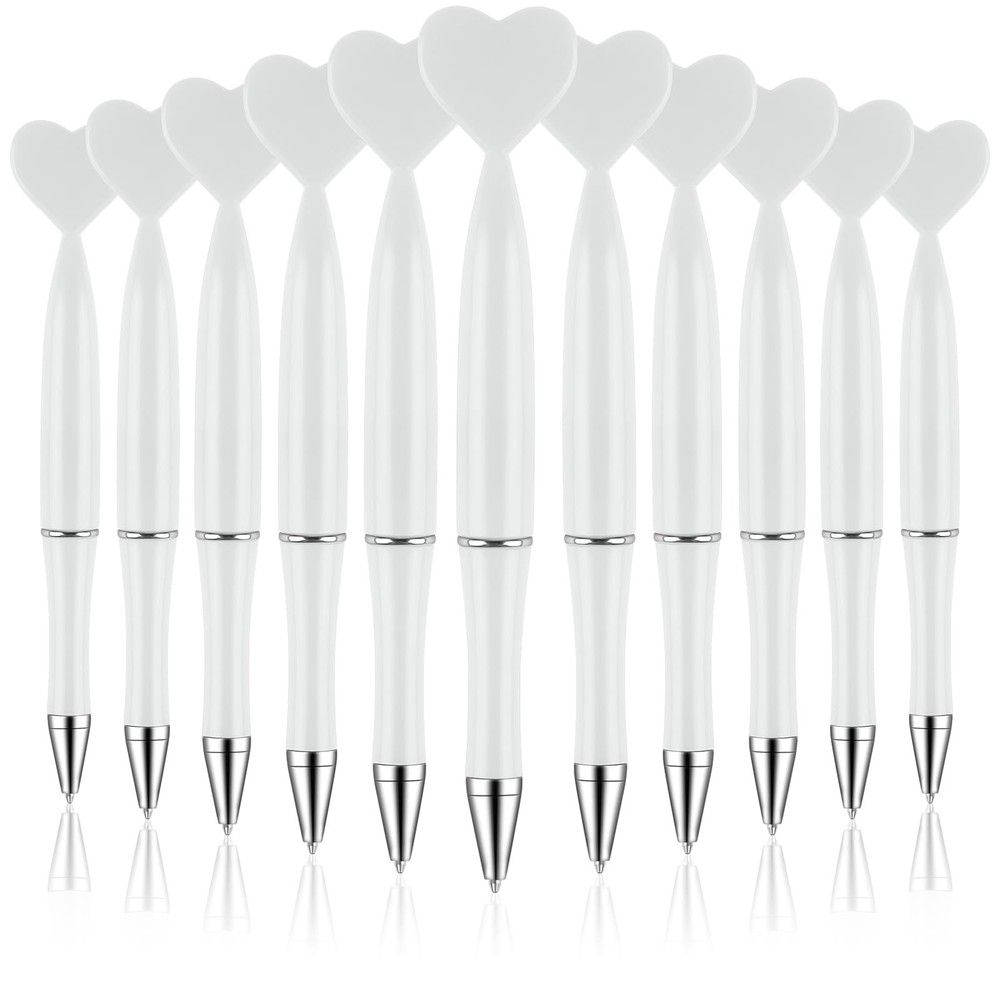 Zuazaor 24 Pack Wedding Party Pens White Heart Black Gek Ink for Adults Offic…