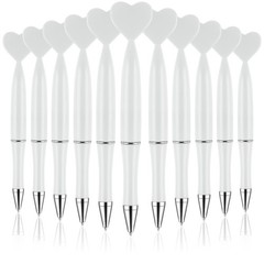 Zuazaor 24 Pack Wedding Party Pens White Heart Black Gek Ink for Adults Offic…