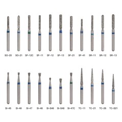 0.99 5Pcs Diamond Burs for High Speed Handpiece FG1.60mm Polishing Burs