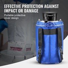3L Aluminum LN2 Dewar with 6 Canisters & Carry Bag