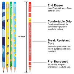 Assorted Colorful Pencils, 180 Pack Kids Pencil Bulk with 12 Designs, #2 HB, …