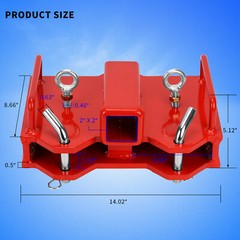 2″ Trailer Hitch Receiver Dual Pallet Fork Forklift Towing Adapter Attachment