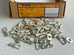 NEW Box of 50 Ilsco CSWS-10-14 Compression Lugs 1-Hole Copper 10 AWG, 1/4″ Stud