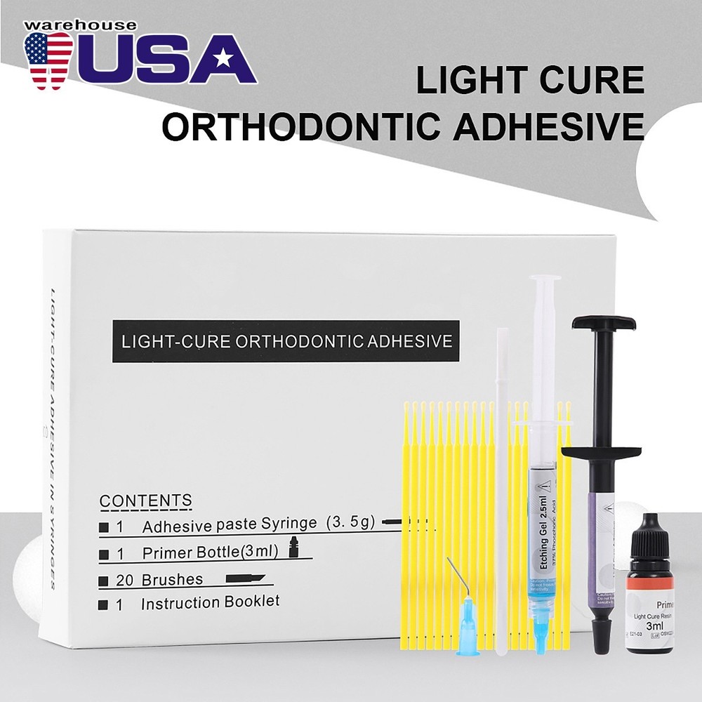 Dental Orthodontic Light Cure Bonding Adhesive Kit For Brackets Braces