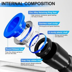 170PCS Quick Connect Air Hose Fittings,1/8 1/4 5/16 3/8 1/2 inch & 4/6/8/10/12mm