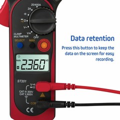 Digital Multimeter Tester AC DC Volt Ohm Amp Clamp Meter Auto Range LCD Handheld