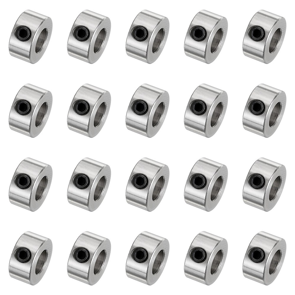 20pcs Set Screw Collars 5.05mm Bore Shaft Collars 10mm OD Drill Stop Collar