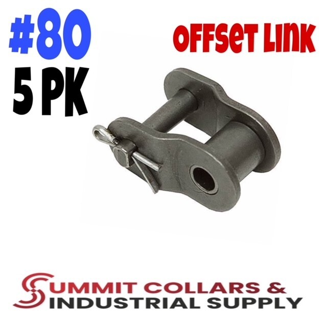 #80 Offset Half Link 1″ Pitch for Roller Chain Single Strand (5PK)Great Quality!