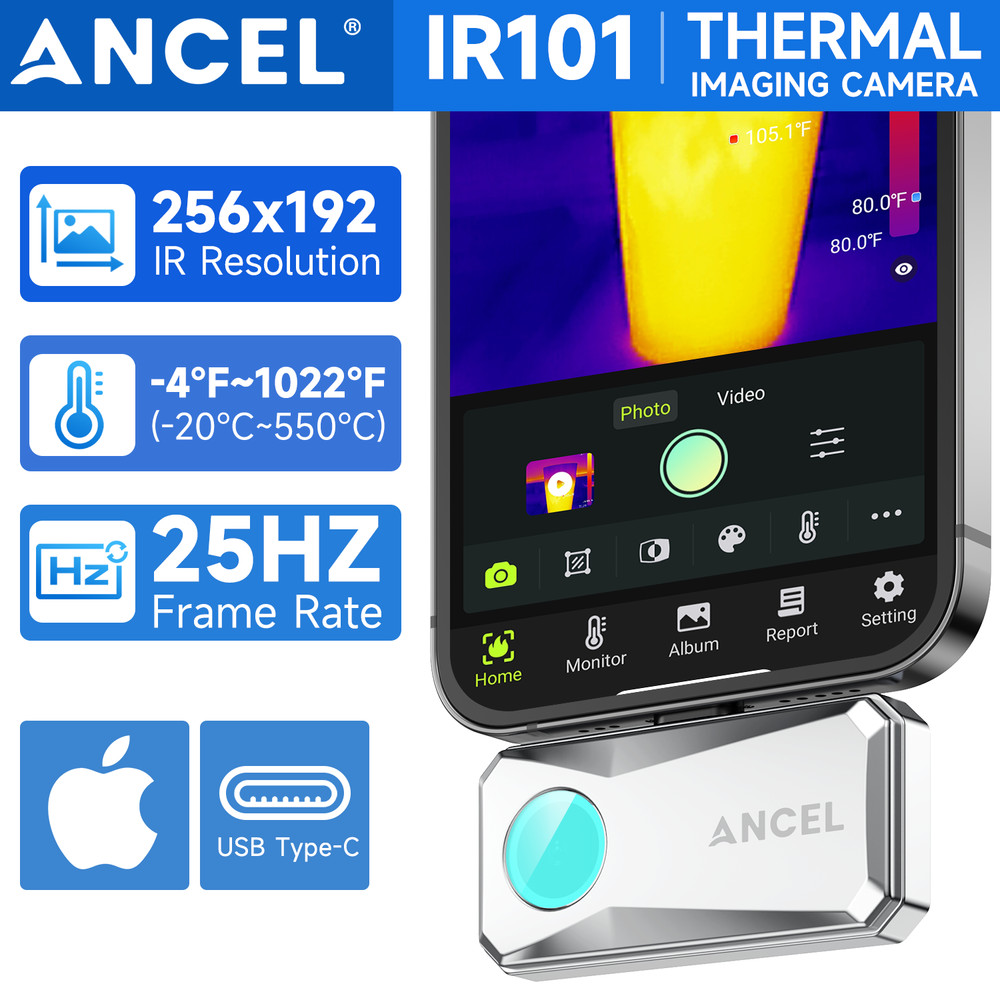 ANCEL IR101 256×192 Thermal Imaging Camera for IOS USB Professional New Grade