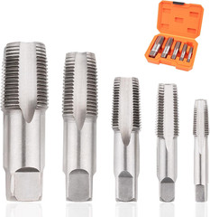 5-Piece NPT Pipe Tap Set, NPT Tap and Die Set with 1/8″, 1/4″, 3/8″, 1/2″ and 3/
