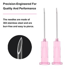 18 Gauge 1-Inch, with Individually Wrapped, 100 PCS Luer Lock 18Ga 1in