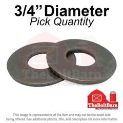 3/4″ SAE Flat Washers Grade 8 Steel Plain & Oil (Pick Quantity)
