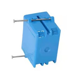 1-Gang 18 cu. in. Blue PVC New Work Electrical Switch and Outlet