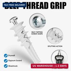 Self Drilling Drywall Anchors with Screws Kit 120 Pcs, No Pre Drill Required, He