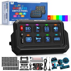 Universal Wireless Switch Panel Momentary/Toggle Auxiliary Circuit Relay System