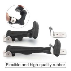 2Pcs Flexible Hood Hasp Rubber Draw T Handle Latch Stainless Steel Hardware Tool