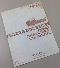 Echo Cs-452Vl Chainsaw Operators Owners Manual Chain Saw Maintenance 2 Cycle