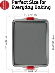 Nonstick Baking Sheet Pans Set of 3 Carbon Steel for Cookie