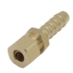 2PCS Compression Fitting 3/8″ Tube OD to 5/16″ Brass Hose Barb Transmission C…