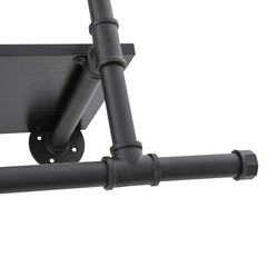 Clothes Display Rack with 2-tier Shelves, 2-tier Garment Rack, Wall Mounted Clot