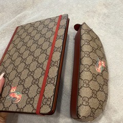 Gucci GG Supreme Monogram Notebook with Illustrated Cat & Pencil Case!