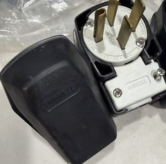 Hubbell NEMA 16-30P Heavy Duty Electrical Plug 30A 250V lot includes 3 plugs.