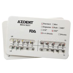 Dental Orthodontic Brackets Braces Standard Roth.022 Hooks 345 AZDENT