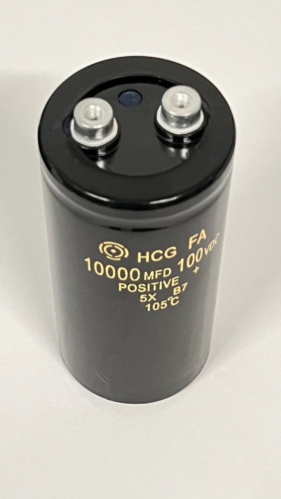 Capacitor AUDIO 10000 MFD 10000UF 100VDC Electrolytic 105c 4 1/4 X 2 inch 1 pc
