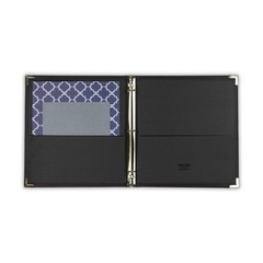 Samsill Classic Collection Leather 3 Ring Binder, Executive 0.5 Inch, Black