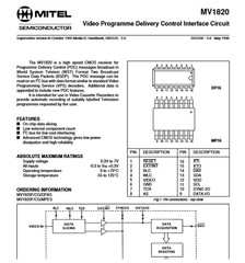 QTY (5) MV1820FCG GPS 16 PIN DIP VIDEO PROGRAMME DELIVERY CONTROL INTERFACE