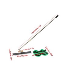 Long Handle Concrete Trowel Cement Surface Smoothing Tool w/ 1-2m Adjustable Rod