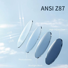 Transition Photochromic Safety Glasses for Men Women Wrap around Safety Glasses