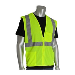 LOT OF 83 PIP Class 2 Mesh Vest Zipper High Visibility Pockets M L 2X 3X 4X