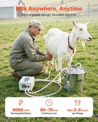 VEVOR Goat Milking Machine Goat Milker 3.2 Gal / 12 L Bucket for Cows and Goats