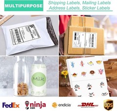 Shipping Label 8.5 x 5.5 Half Sheet 2 Per Sheet Self Adhesive Paper Rounded UPS