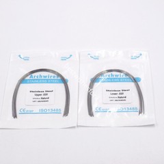 10 Packs Dental Stainless Steel Arch Wires Natural Upper Lower Round 100 Pcs