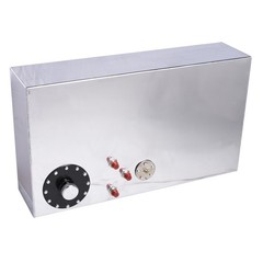 17 Gallon 70L Universal Aluminum Fuel Tank Oil Level Sensor Silver