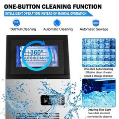 80-150 LB Built-In Commercial Ice Maker Stainless Ice Cube Machine Freestanding