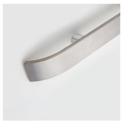 Lustre Products AHS3000s Elevator Handrail 3” Solid Flat SS #4 56” New