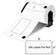 2x DK1241 Die-Cut Standard Shipping Labels 4″x6″ W/Cartridge for Brother QL-1050