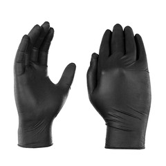 1St Choice Black Nitrile Disposable Exam Gloves 3 Mil, Latex and Powder-Free, F