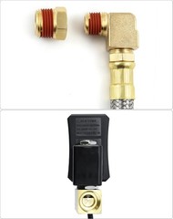 Automatic Timed Condensate Drain Valve with Steel Hose 1/4 Inch NPT Drain