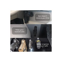 Gun Magnet Mounts 2-Pack with Screws Rubber Coated for Easy Installation Black