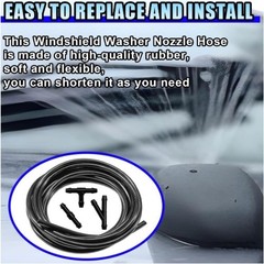 Car Windshield Washer Hose Kit, 4M/13Ft Rubber Washer Fluid Hose w Size: 31PCS
