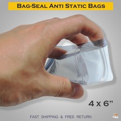 100 x Anti Static Shielding ESD Bag 4″ x 6″ Zip Lock Reclosable 10x15CM